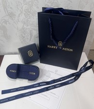 Harry Winston Ring / Pendant & Earrings Jewelry Case with Bag Outer box & Ribbon