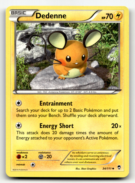 Dedenne 34/111 Normal Uncommon XY - Furious Fists LP