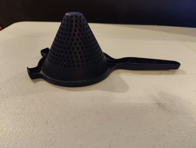 NEW Tupperware Small Colander/Strainer Fits On Top 8 Cup Measuring Pitcher Blue