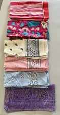Women  s Bandanas Multicolor Paisley Print Lot of 6 Hair Accessories