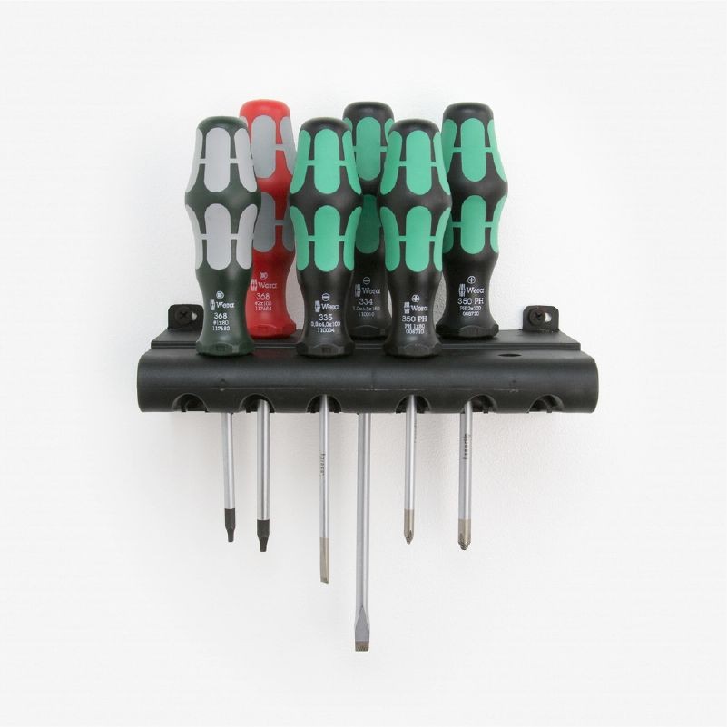 WERA 334/368/6 Screwdriver Set & Rack 5347778001