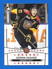 11 CONNOR MCDAVID 2014-15 LEAF ITG ROOKIE RC ERIE OTTERS OHL HOCKEY CARD OILERS. rookie card picture