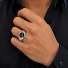 Simple Plain Men's Ring No Stone Handmade 14K White Gold Plated Size-14 — photo 1