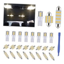 24 Pieces Dome Light LED Car Interior Bulb Kit Set 194 T10 DE3175 Warm White