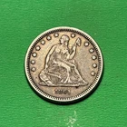 (1) Beautiful Toned Antique 1861-P Seated Liberty Quarter CHOICE VF-VERY FINE
