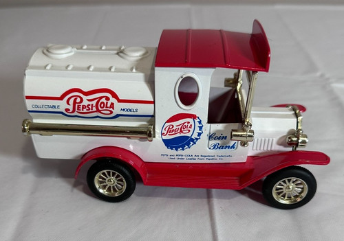 Collectible Pepsi Cola 100 year Coin Bank Red White Truck Diecast