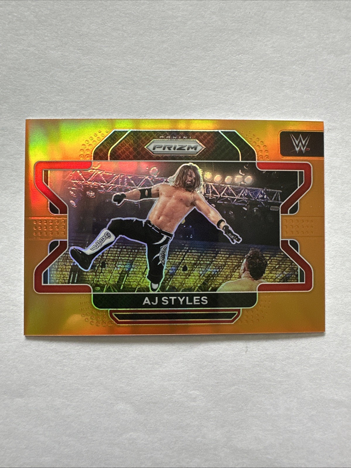 2022 Panini Prizm WWE AJ Styles Base Orange Prizm /99 🔥🔥