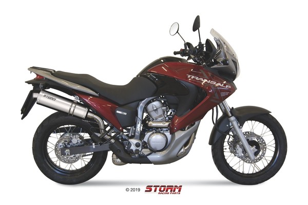 Storm Oval Auspuff Passend FüR Honda XLV Transalp 700 2008-2013-image