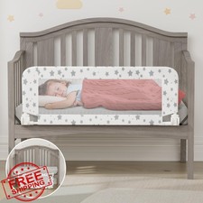 NUTIKAS 35 inch white crib rail guard
