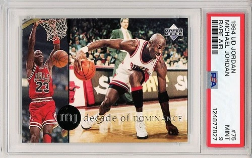 1994 -MICHAEL JORDAN- PSA 9 Upper Deck RARE AIR Bulls NBA Basketball Card #75