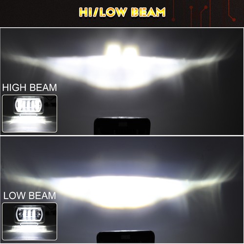 4pcs Fit 1982-1992 Chevrolet Camaro Z28 4x6" LED Headlights Halo DRL Hi-Lo Beam - Picture 2 of 14