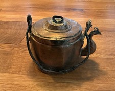 Kupfer Kanne & Flasche mit Deckel, Schwanen-Ausguss