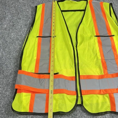 HDX ANSI Class 2 Safety Vest Hi Vis Reflective Mesh Zip Front One Size Yellow image 8