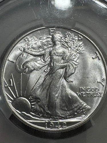 1942 Walking Liberty Half, CACG MS64, Free shipping