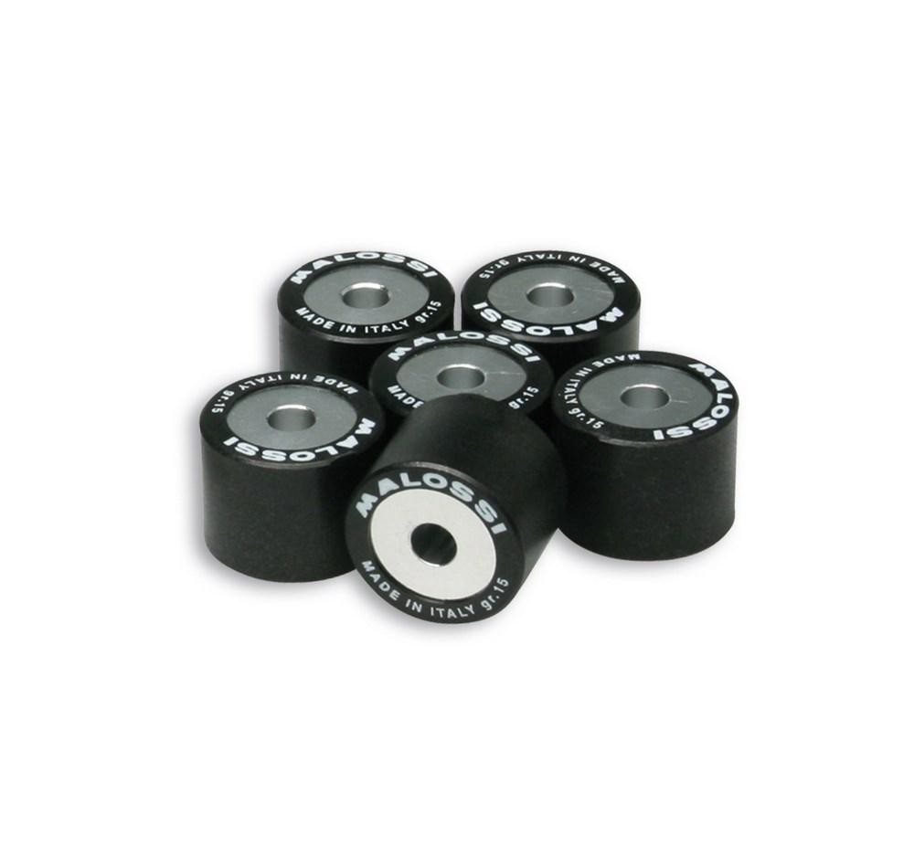 6 galets Malossi 23x18 19g haute résistance pour optimiser l'accélération