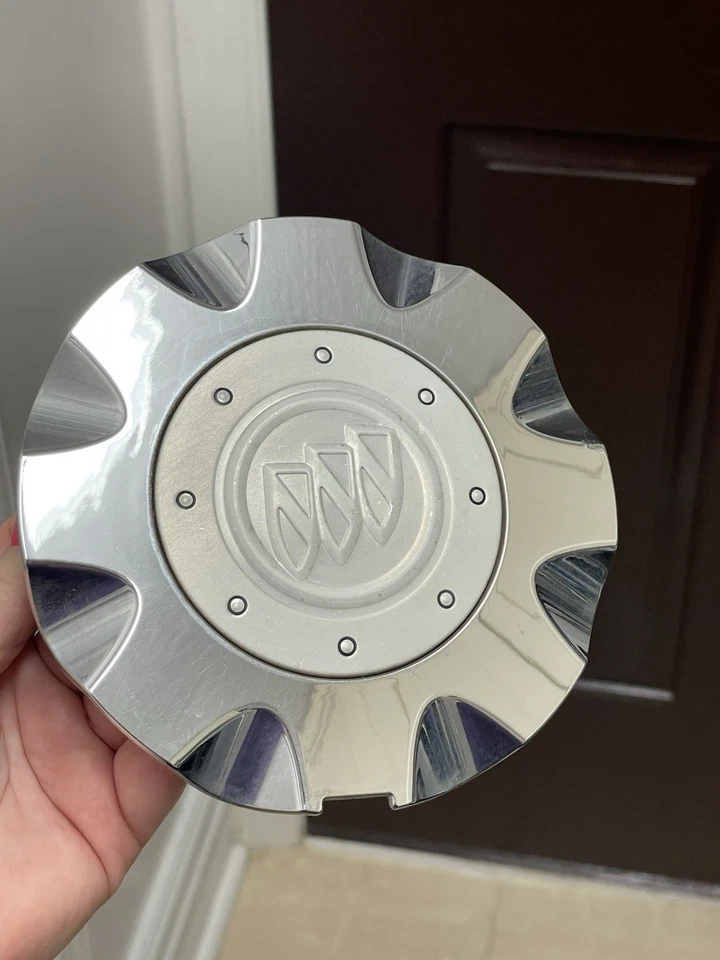 2005-2009 Buick Lacrosse Allure tampa central de roda de fábrica cromada 9595038 Qt1 - Imagem 4 de 4