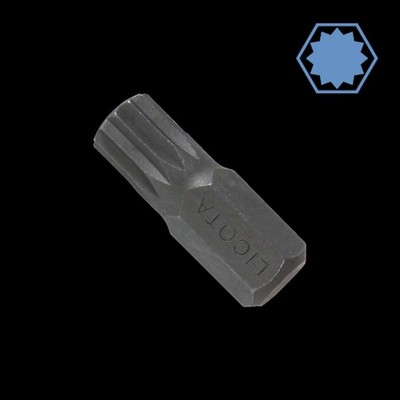 M8 Spline Bit 30mm S2 Stahl mit 10mm Hex
