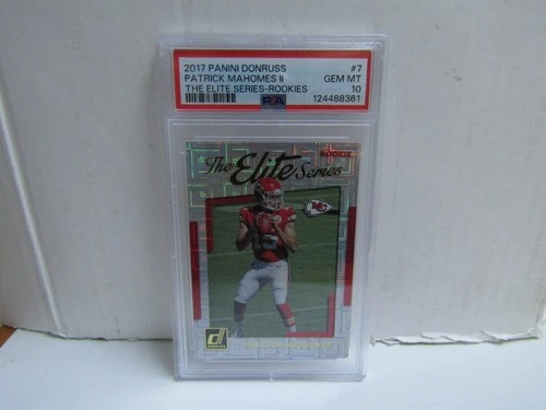 PSA 10 2017 Panini Donruss Patrick Mahomes The Elite Series RC Chiefs