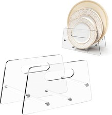 Acrylic Disposable Plate Dispenser Clear Plate Dispenser 5-12 Inches Paper
