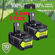 2 PACK 8.0AH Battery 18V For Ryobi One+ Plus ...