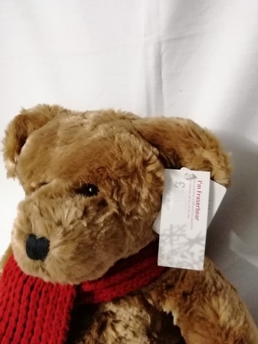 House Of Fraser Bär 2002 Teddybär Stofftier roter Schal Kuschel Plüsch - Bild 3 von 10