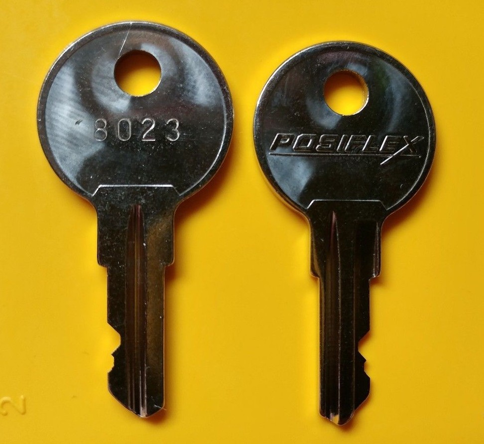 Posiflex Pair of 8003 thru 8023 Cash Drawer Keys for Point of Sale