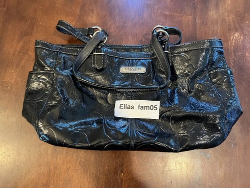 COACH PATENT LEATHER GALLERY HANDBAG PURSE B0973-F12839
