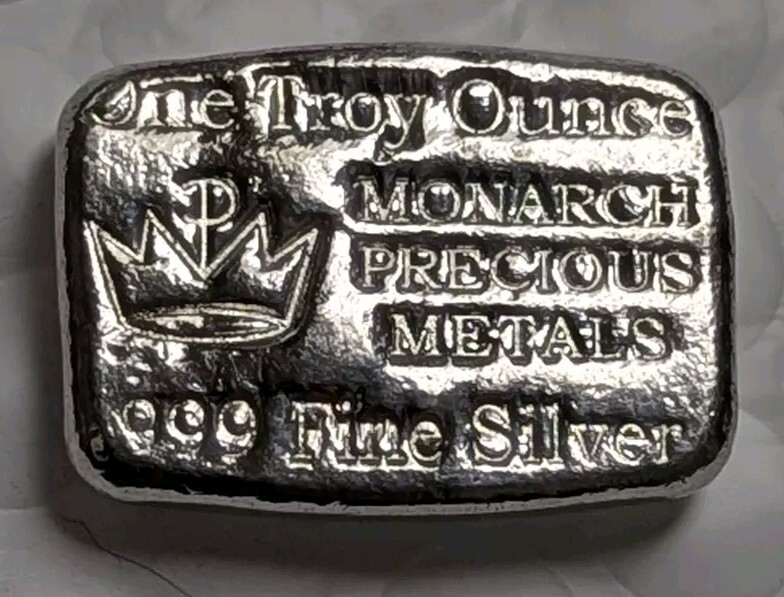 Monarch Precious Metals 1 Troy Oz Silver Bar .999 Fine Silver!! 👑🥈 | eBay