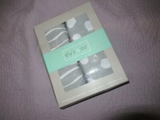 new ely's  co gray geo changing pad travel crib mattress set baby girl or boy