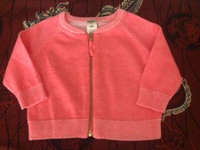 Osh Kosh B'Gosh Baby Pink Cardigan With Zip  - 9 months