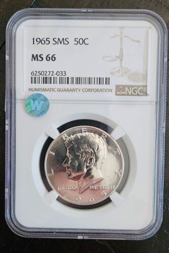 1965 SMS Kennedy Silver Half Dollar NGC MS66 - Picture 1 of 2