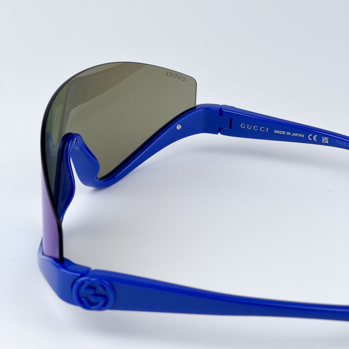 Gucci Men Sunglasses Blue Blue Mirror Shield Mask GG1650S  display picture 1