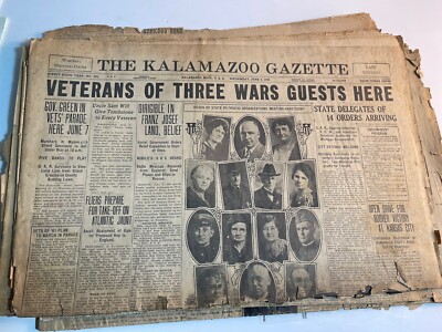 Lot Of 10 1909-1941  Kalamazoo Gazette Telegraph Herald Michigan  Lot 3