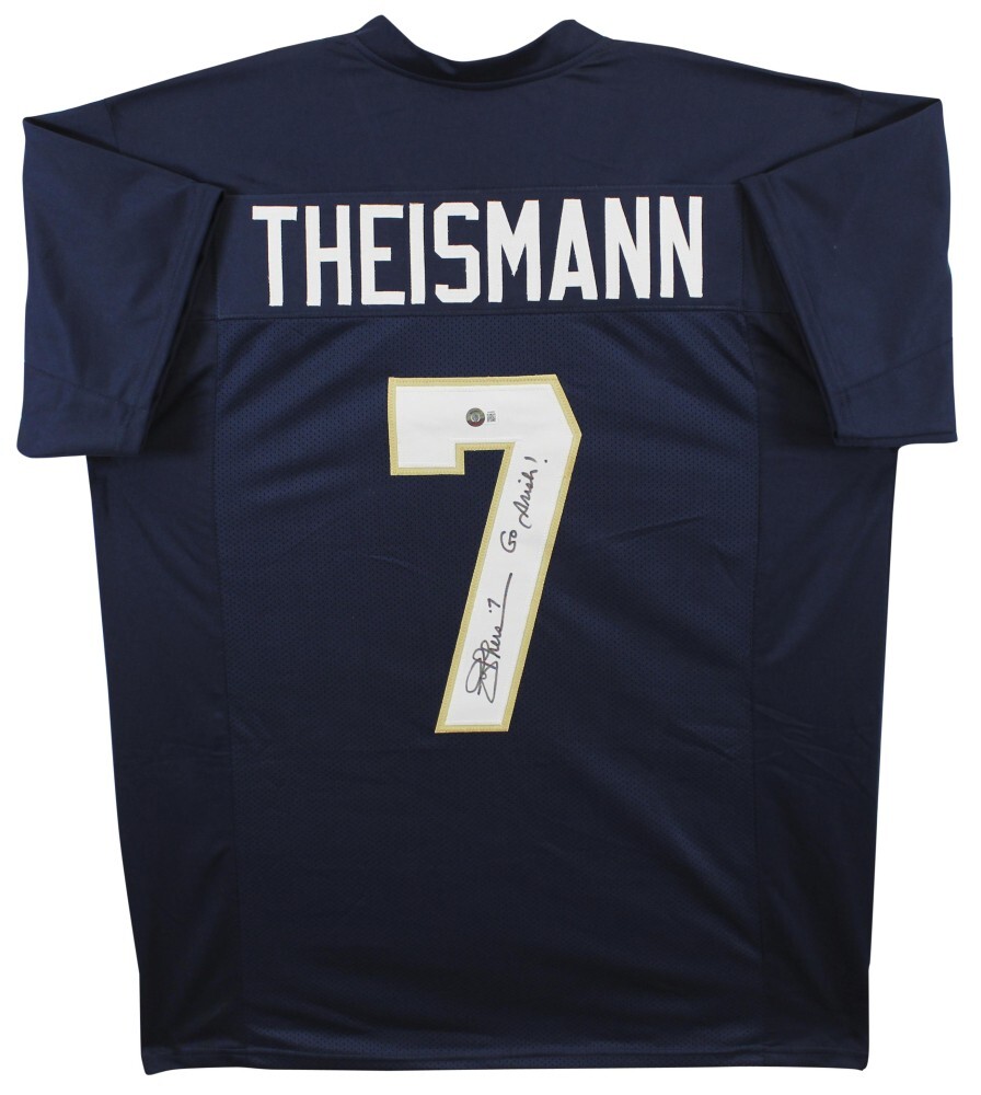 Joe Theismann Autographed Signed Notre Dame Fighting Irish Jersey Inscribed Go Irish/Beckett 