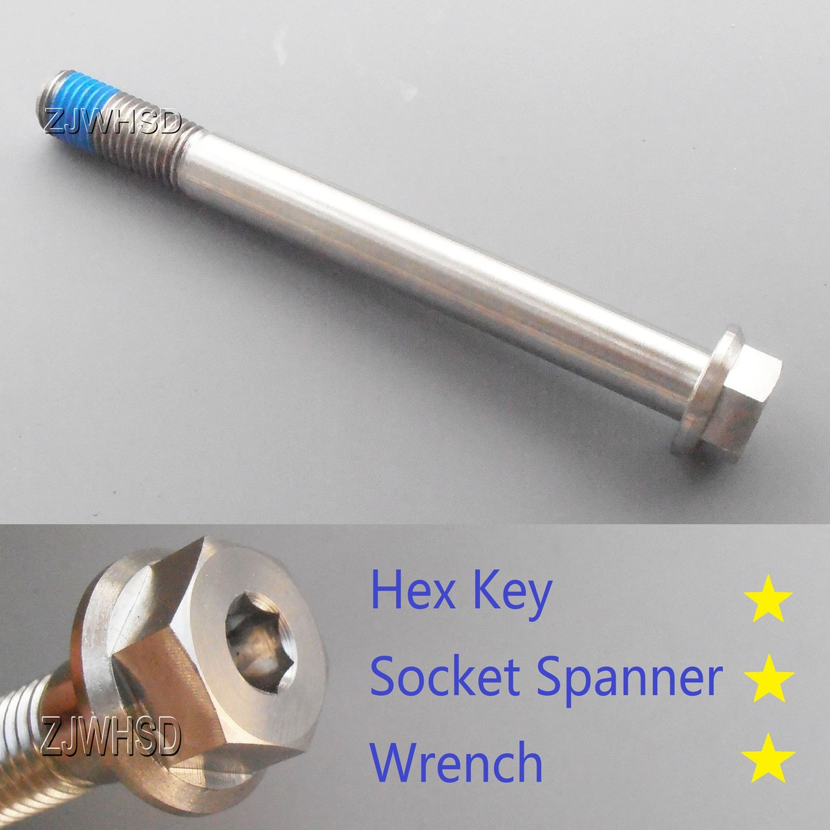 M12 x 1.25 x 120 Ti tanium Screw Bolt Socket Cap Hexagon Hex Flange Head  +Blue | eBay