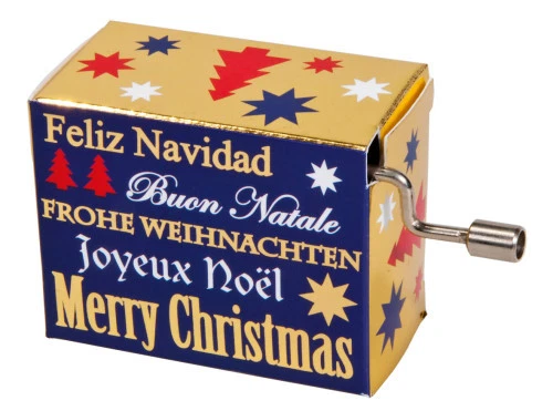 FRIDOLIN Mini caja de música "We wish you a merry Christmas"