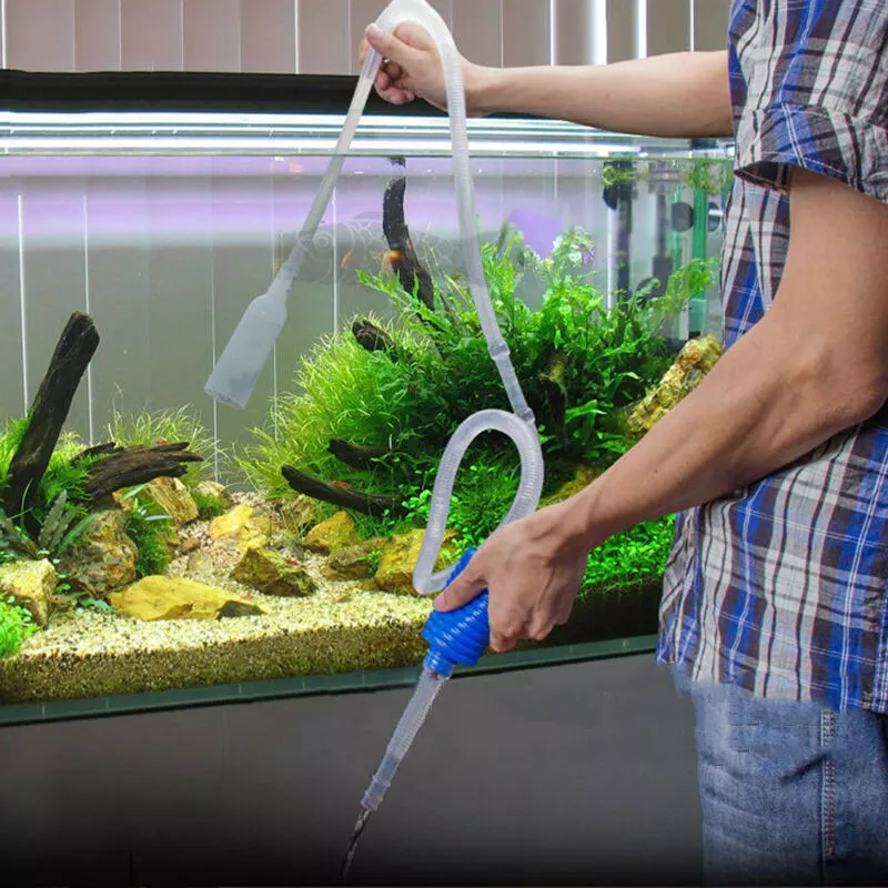 Aquarium Reinigung Vakuum Wasserwechsel Kies Sand Reiniger Pumpe I8S3 W9S2