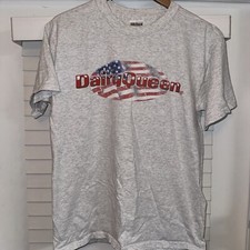 Vintage Dairy Queen American Flag Shirt Sz L Y2K 