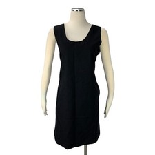 Harve Benard Wool Dress 10 Black Lined Benard Holtzman Career Workwear