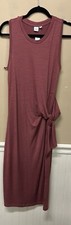 Gap Softspun Tie-Front Midi Dress Sleeveless Size Medium Tall NWT