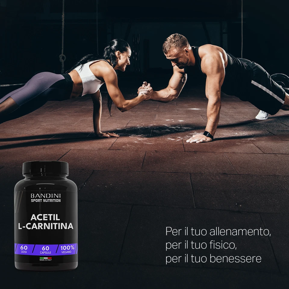 Bandini® Acetil L-CARNITINA | 60 capsule 1000 mg per CAPSULA | Palestra e Sport - Immagine 2 di 4