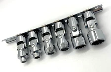 NEW SK Tools USA 3/8" DR SAE Swivel Universal Socket Set Shallow Flex Wobble Lot