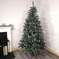 Frosted Artificial Christmas Tree Green Colorado Spruce Traditional - 4ft-10ft