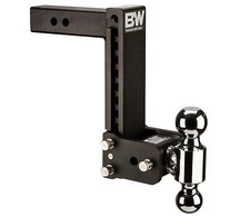 B&W Trailer Hitches Trailer Hitch Ball Mount - 2" Model 12 Blk T&S Dual Ball 2-