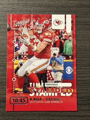 TRAVIS KELCE 2022 Panini Prestige Time Stamped Kansas City Chiefs #TS-4