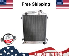 3rows For 1928-1931 Ford Model A Chevy Engine All Aluminum Radiator Mtat