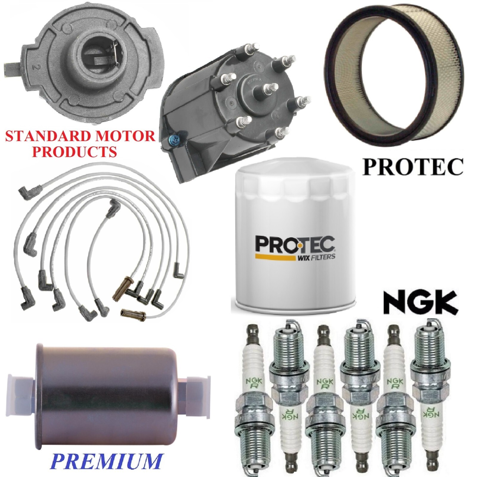 Tune Up Kit Filters Cap Wire Spark Plugs For CHEVROLET K1500 V6 4.3L