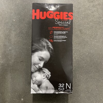 Huggies Special Delivery Hypoallergenic Diapers, Size Newborn, 32 Ct 