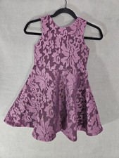 Pippa  Julie Purple floral wedding Party Midi Flare Sleeveless dress Girl 8