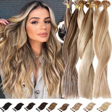 balayage Nail U Tip Pre Bonded 100 Remy Human Hair Extensions Fusion Keratin 1g